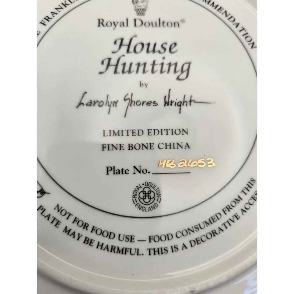 Carolyn Shores Wright, 'House Hunting' Bone China 1990's  B#31